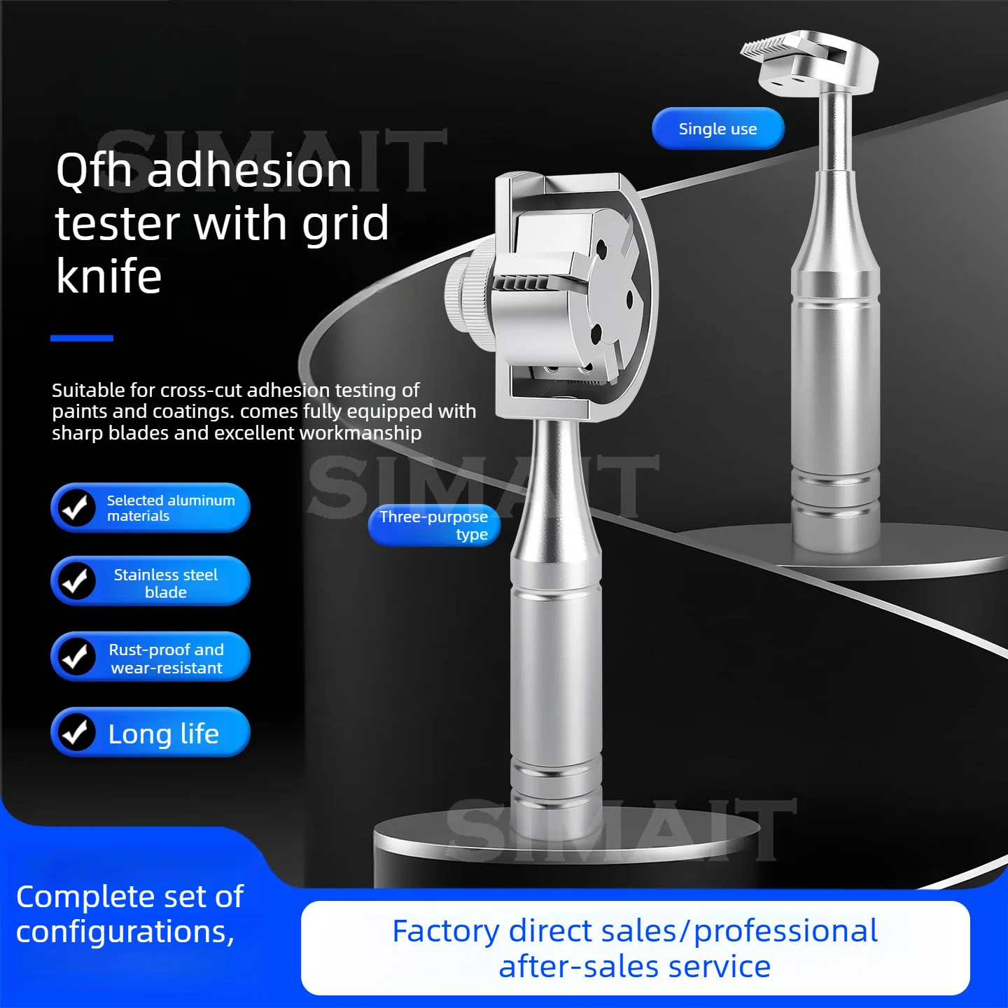 QFH Cross Hatch Cutter Adhesion Tester, Paint Film Grid Cutter for Coating Adhesion Test