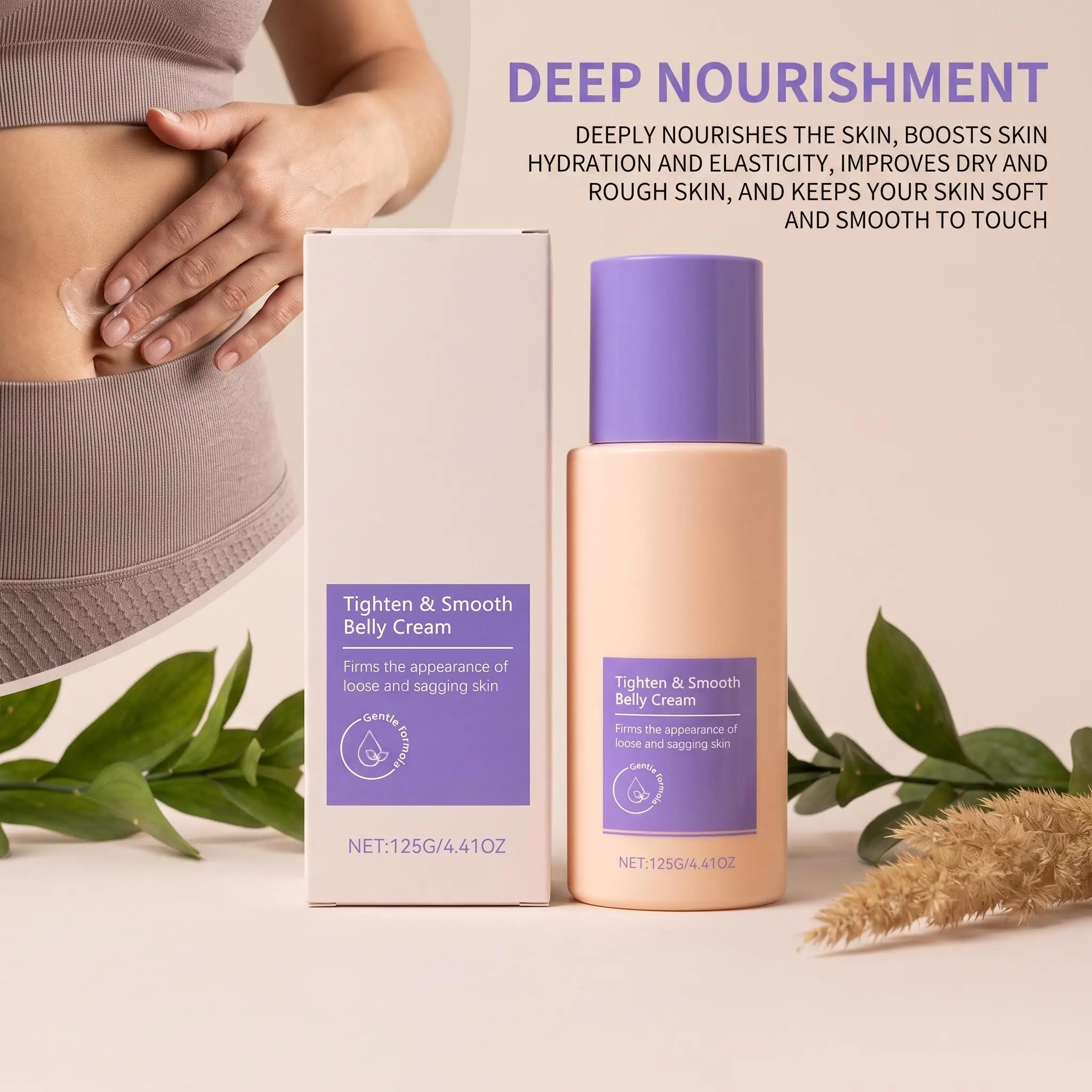 Tighten & Smooth Belly Cream Boost Abdominal V-Line Firming Belly Muscle Smooth Abdomine Visibly Lift Loose Skin Body Care Cream