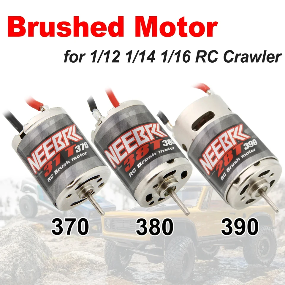 370 380 390 7.2V DC Stainless Steel Brushed Motor for 1/12 1/14 1