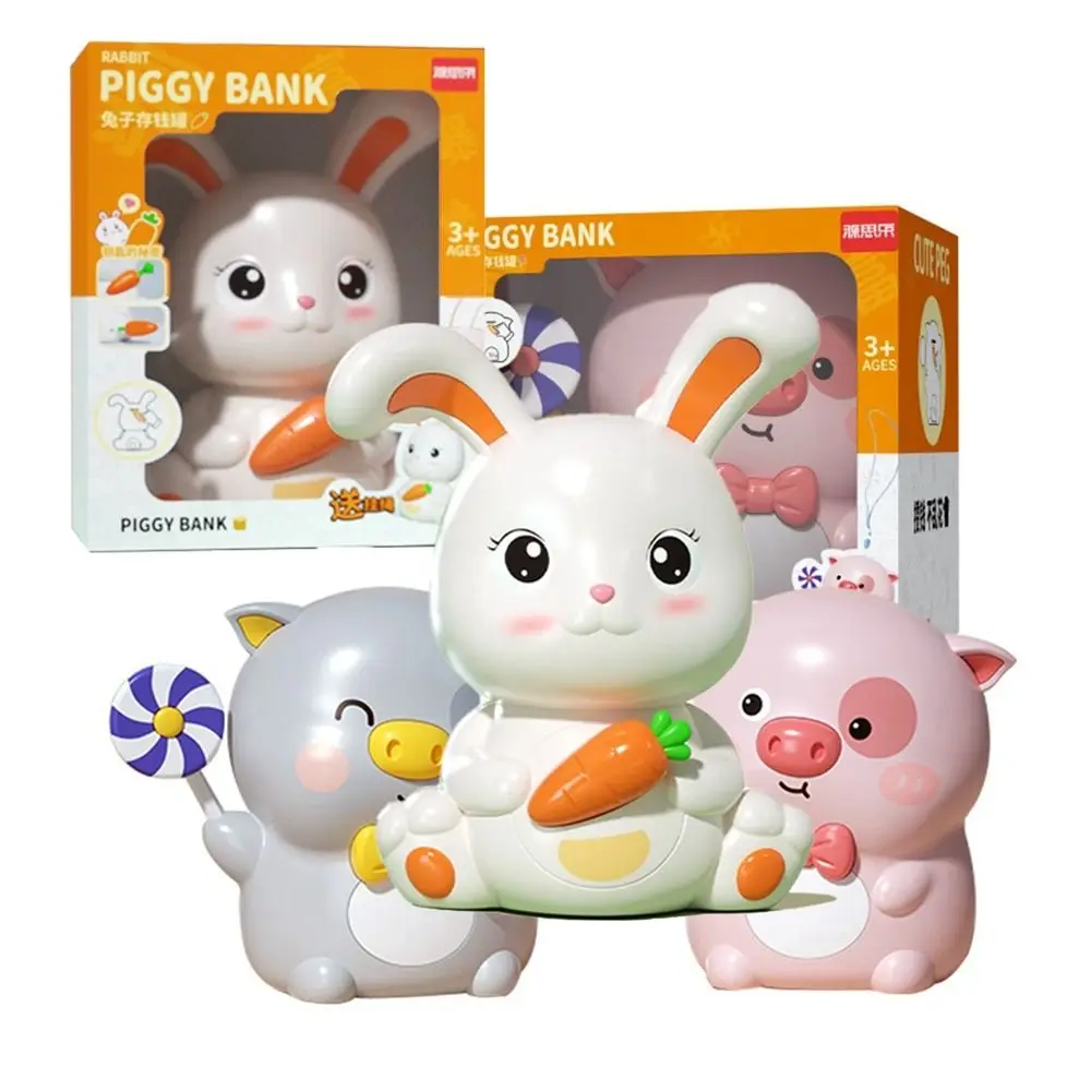 Economize dinheiro brinquedo para crianças porco coelho decoração de casa brinquedo armário de dinheiro caixa de dinheiro cofrinho caixa de moedas caixa de dinheiro