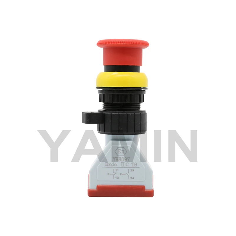 مفتاح بزر انضغاطي مقاوم للانفجار ، قفل إغلاق ، رأس دوار ، 1NO 1NC ، اتصال فضي #2