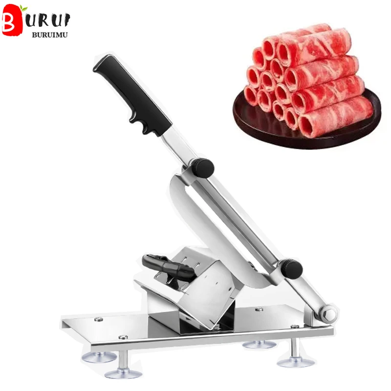Affettatrice per carne, affettatrice per carne congelata per uso domestico, affettatrice per rotolo di montone e manzo