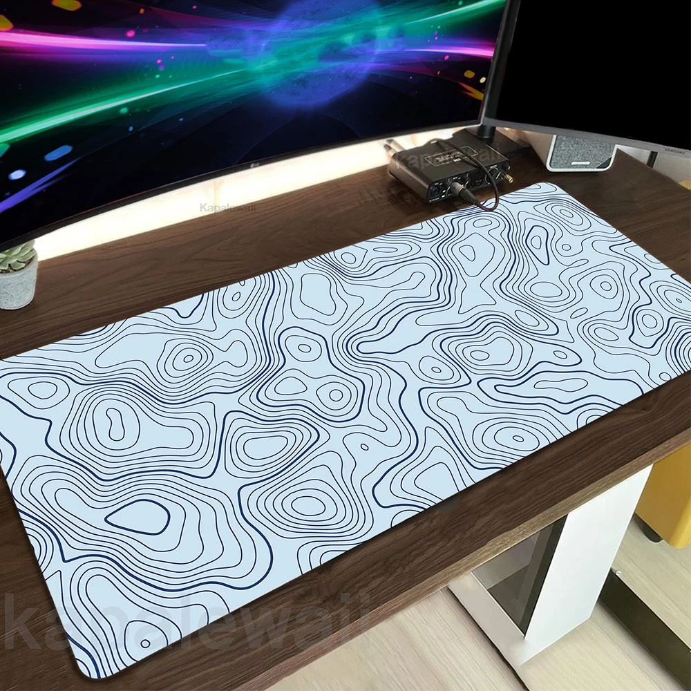 Line Art Design Gaming Mouse Pad Computer Office Mousepad Lock Edge Mouse Mat Game Accessories Keyboard Pads Rubber Desk Mat