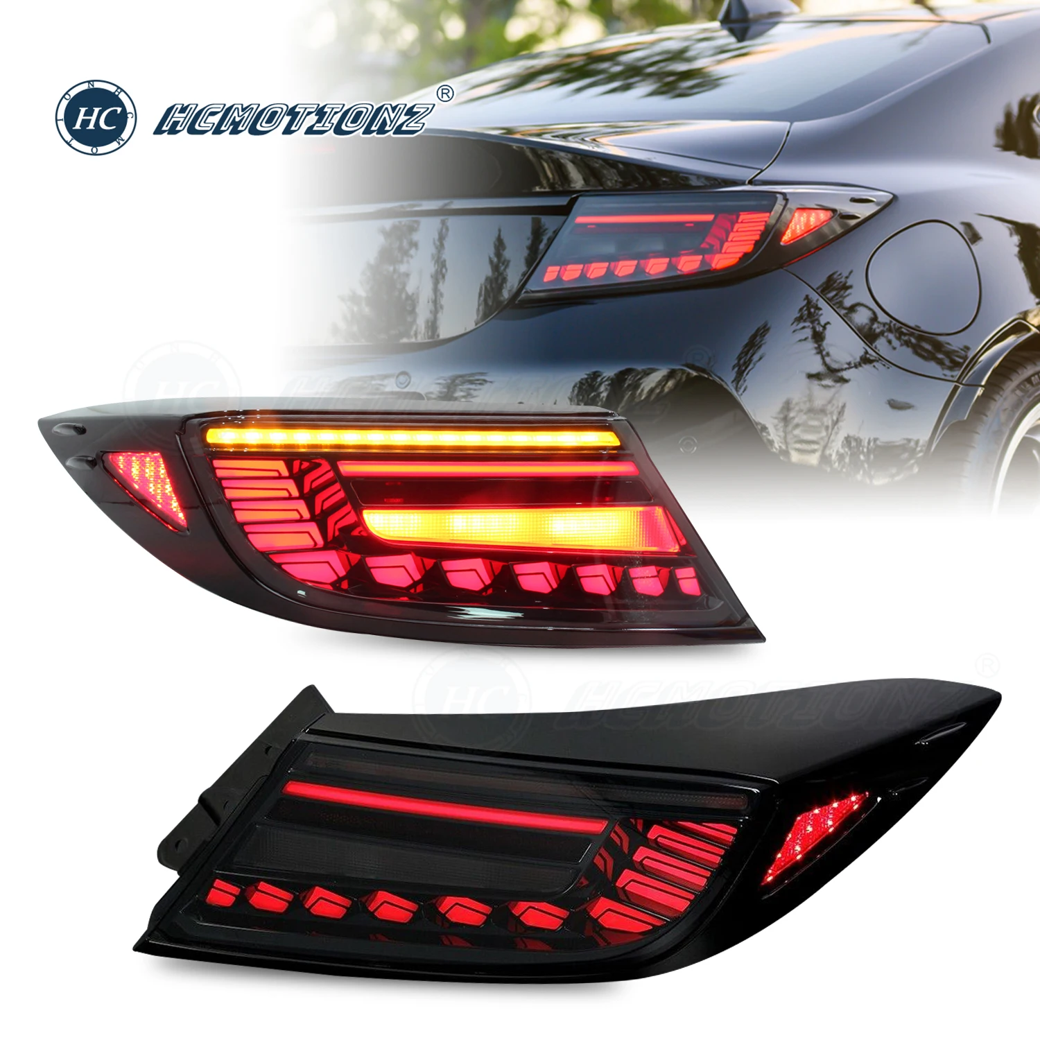HCMOTIONZ LED Tail Lights for Subaru BRZ 2022-2023 Car Rear Lamps Assembly for Toyota GR86 DRL Start up Animation DRL
