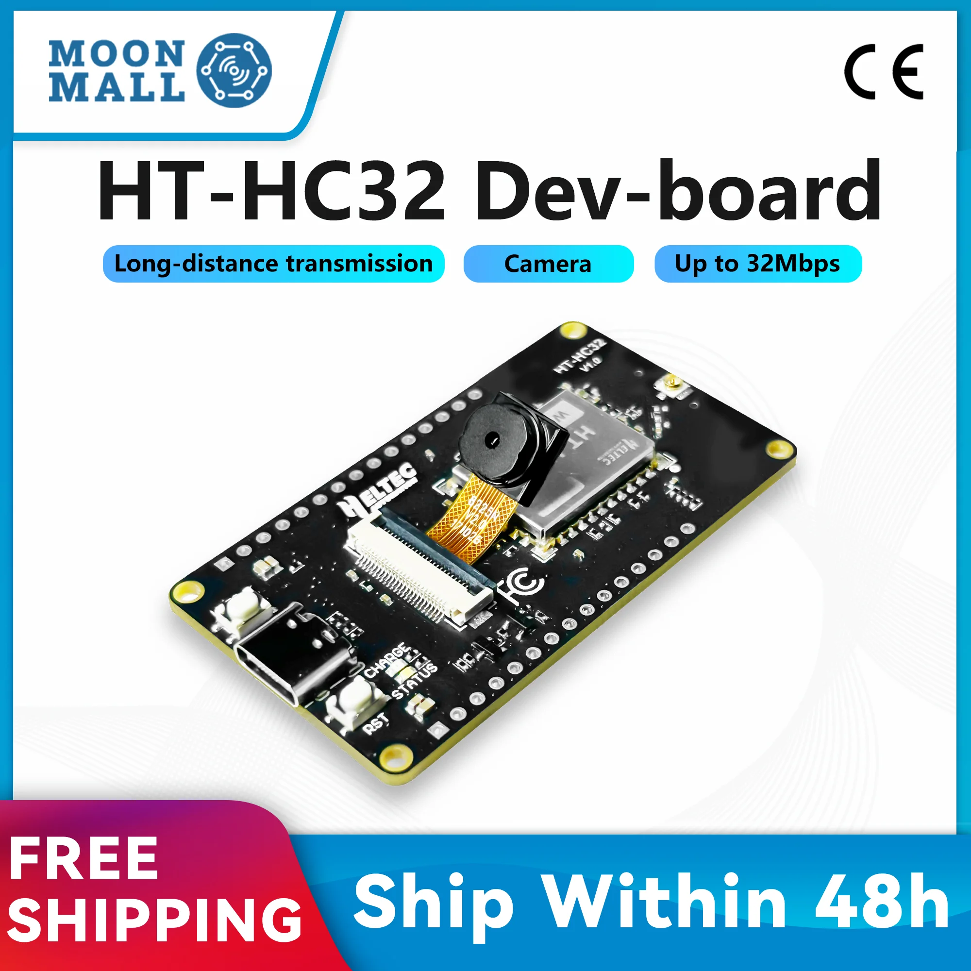 

Heltec Wi-Fi HaLow HT HC32 ESP32 Camera Set Dual Band 24GHz Sub 1GHz Wi-Fi Bluetooth MESH Gateway Long Range Wireless Access IoT