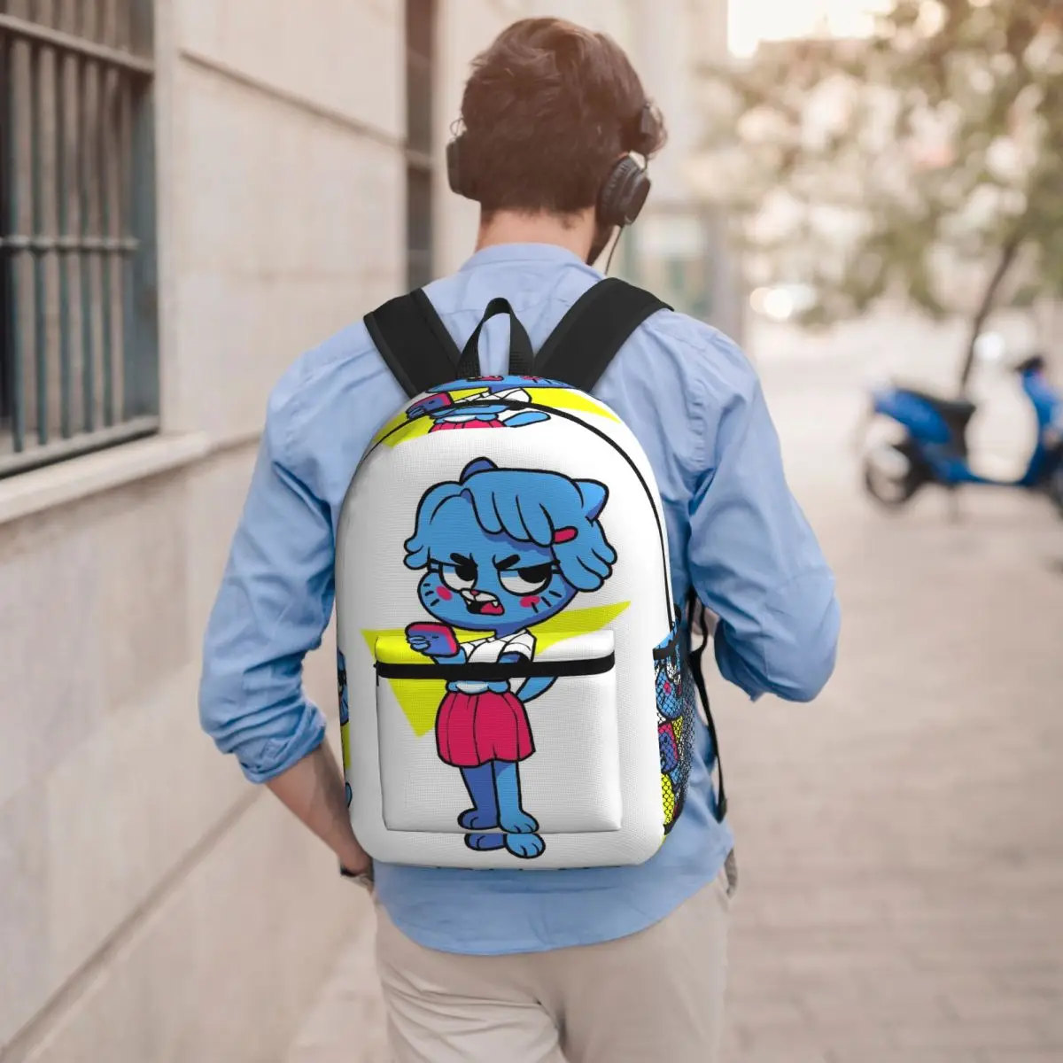 

Nicole Watterson The Amazing World Of Gumball Anime Backpack Student BookBag Kids School Bag Laptop Shoulder Bags for Men Women
