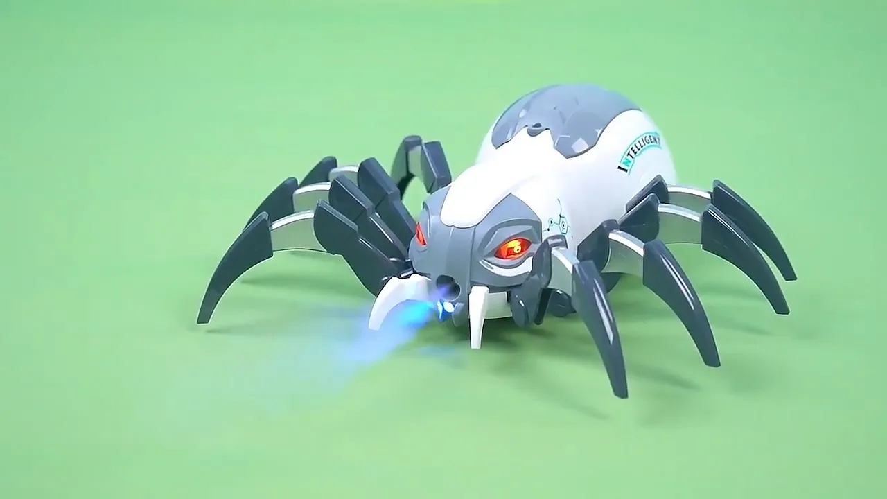 Remote Control Spider Realistic Moving Spider Robot Toys for Toddlers Wireless Remote Controlled Spider with Spray Sound LED