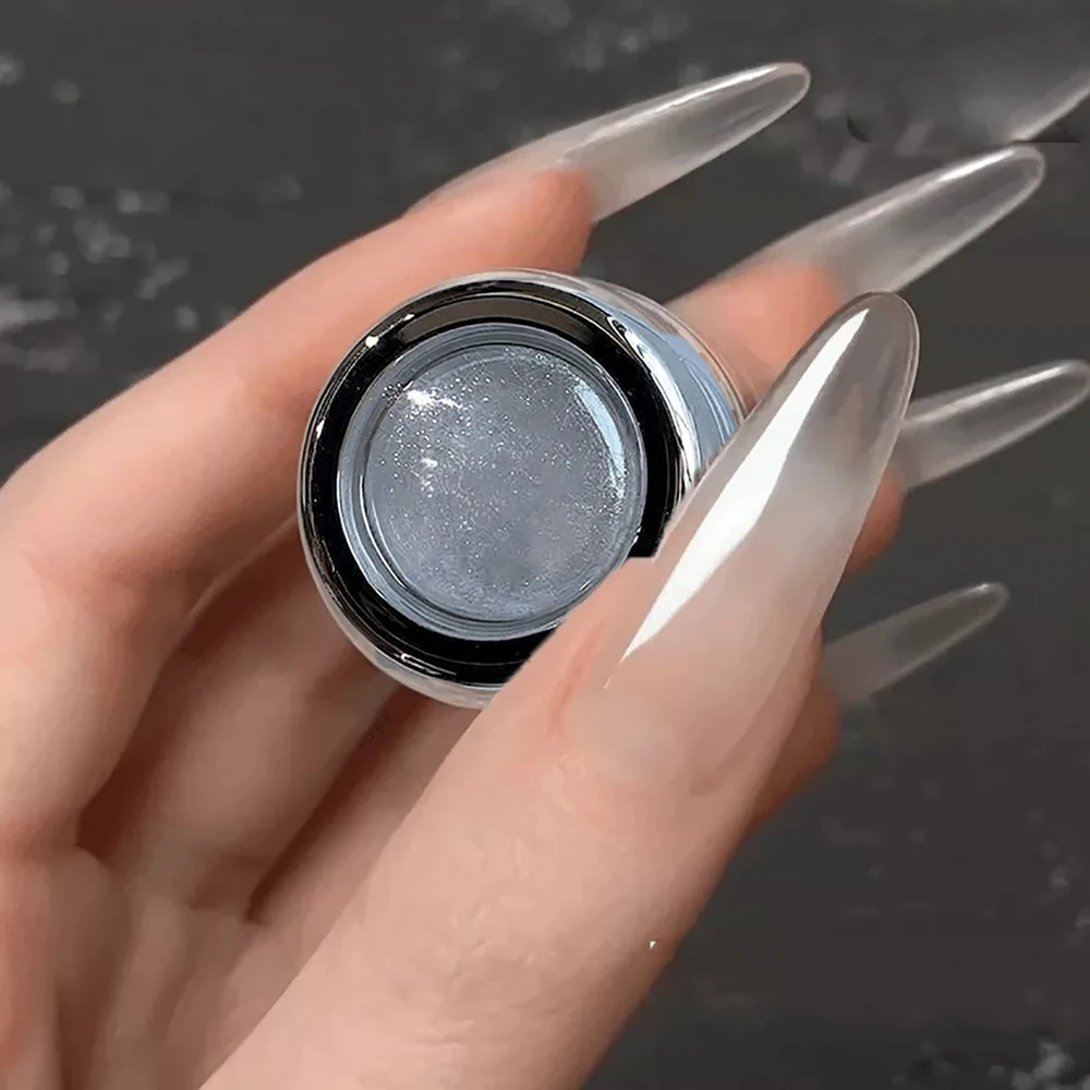 Y2K Sommer Sonnenlicht Hochtransparentes Nagel-Chrompulver Spiegelglanz Perlweiß Nagel-Reibepulver DIY Maniküre-Staub – Detail 3