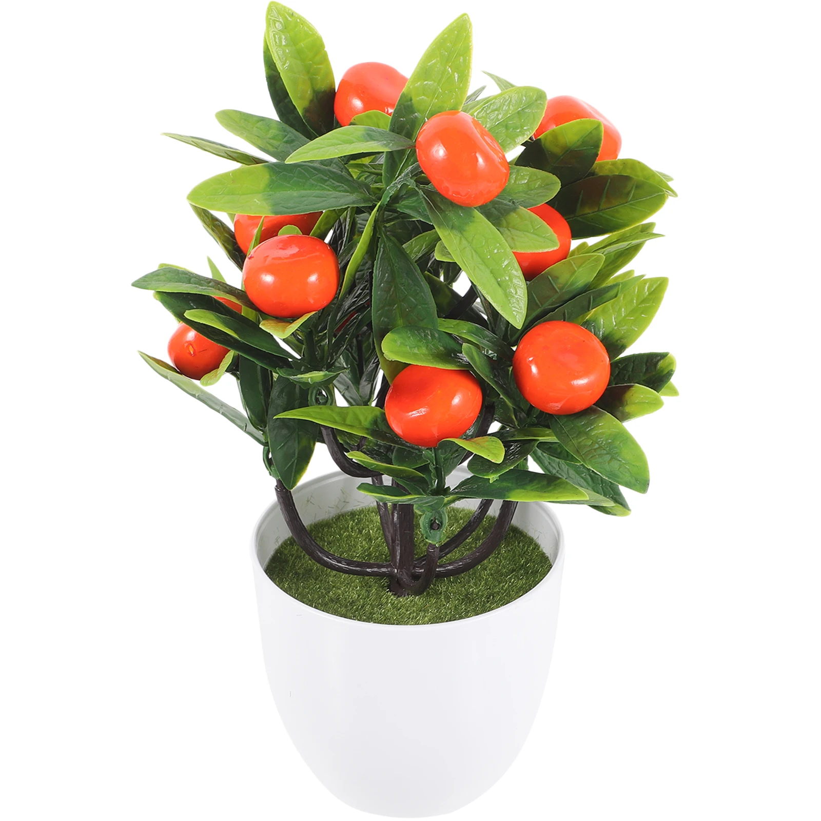 

Artificial Potted Fruit Tree Home Office Decor Simulated Bonsai Plant Fake Green nament Desktop Cabinet Decorations