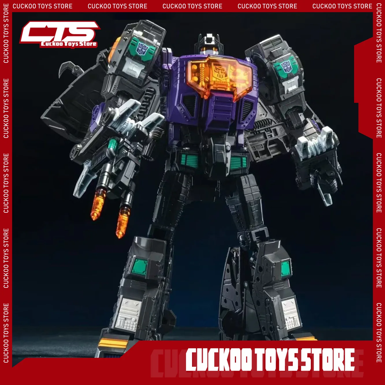 Shattered Glass Figure Grimlock Figure Mp08 Grimlock Dinosaur Purple Mecha Model Grimlock Machine Collection Dekoracja Zabawka Prezent