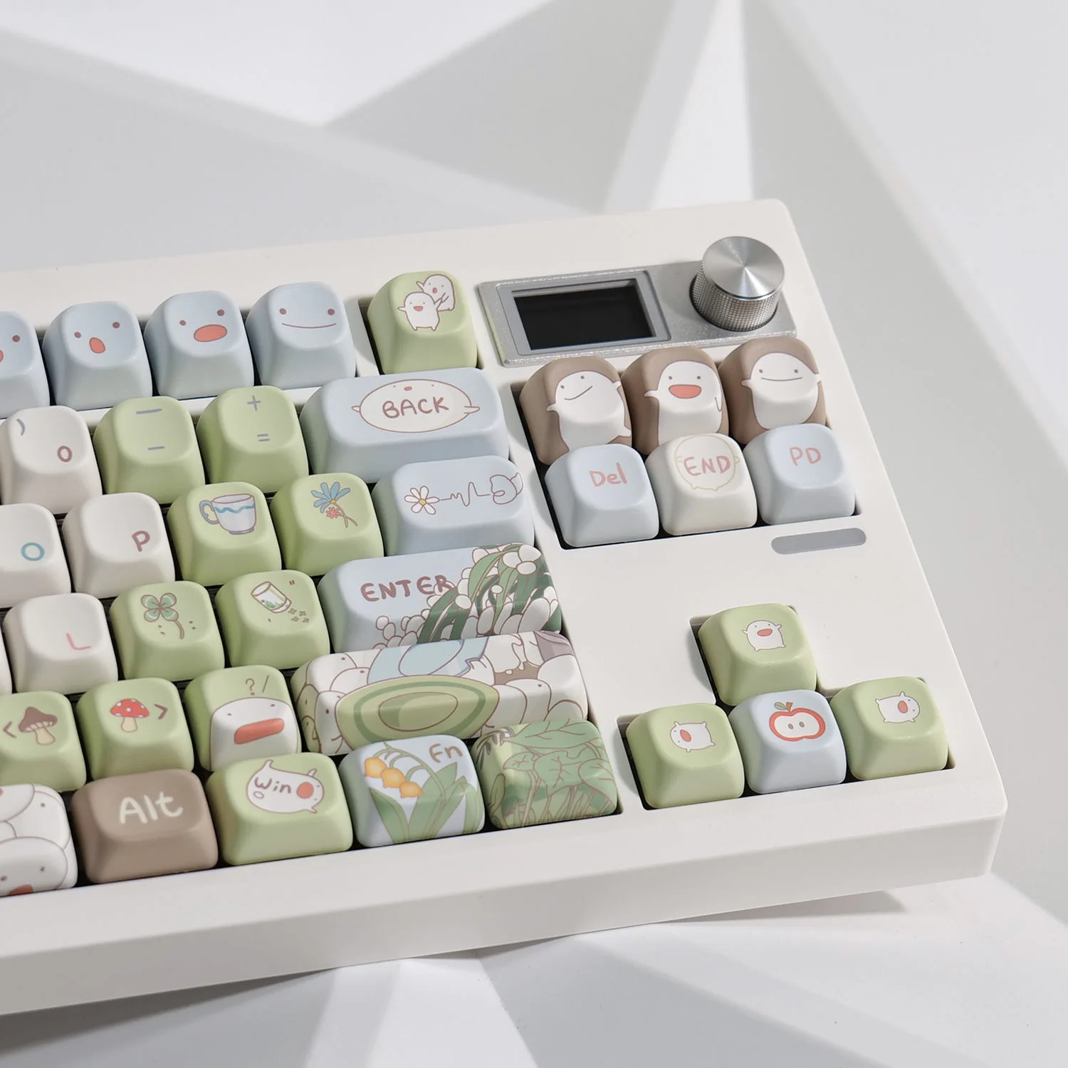 

Cute Keycaps 141 Keys MOA Keycaps Gift Pbt Key Cap Square Thermal Sublimation Mechanical Keyboard Includ2.25 U 2.75U for Alice