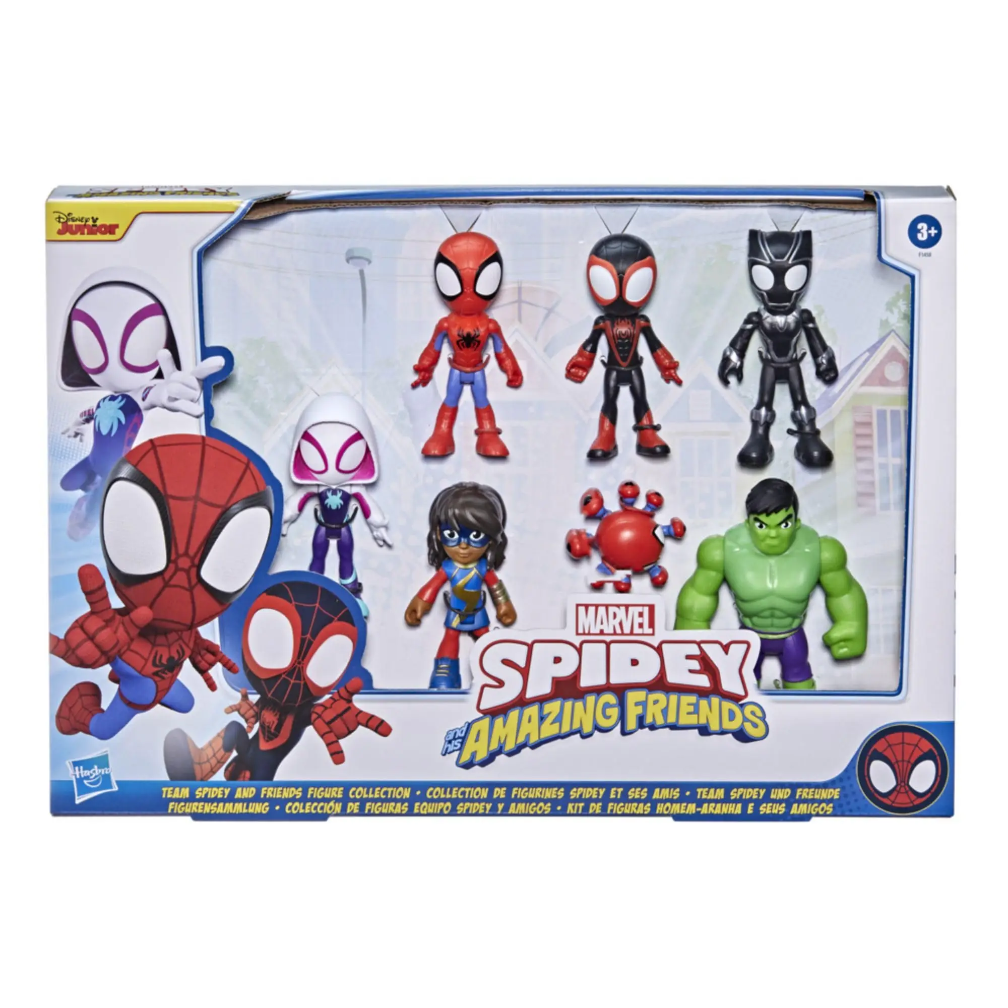 Marvel Spidey and His Amazing Friends Figure Collection 7 pack Spidey Black Panther Hulk Mini Action Figure Boy Collectible Toys