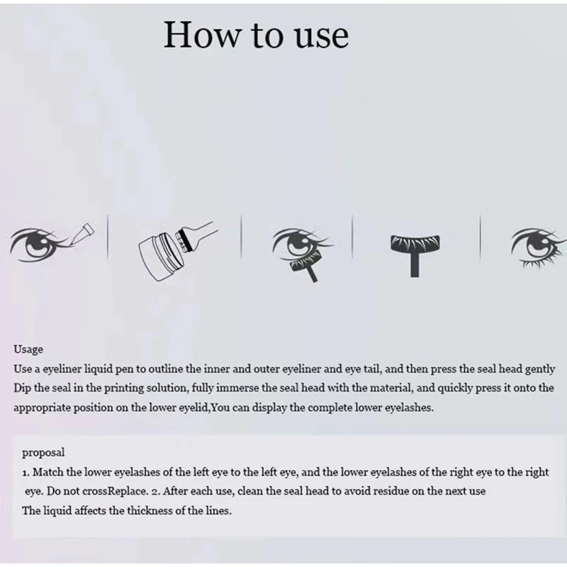 Delineador de ojos con sello inferior de pestañas, lápiz profesional resistente al agua, delineador de ojos a prueba de manchas, Cosméticos coreanos 2 en 1, alta calidad, 2 colores