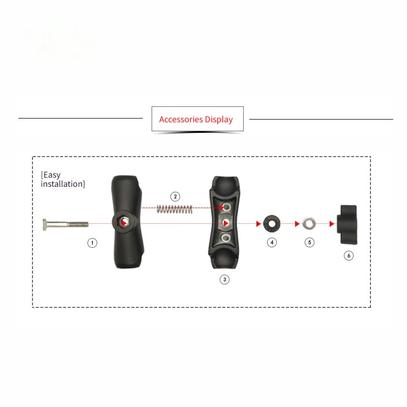 Double Suction Cup Phone Mount Dashboard Suction Mount for 3.5-6.5inch Phone with 9cm Double socket Arm Aluminium
