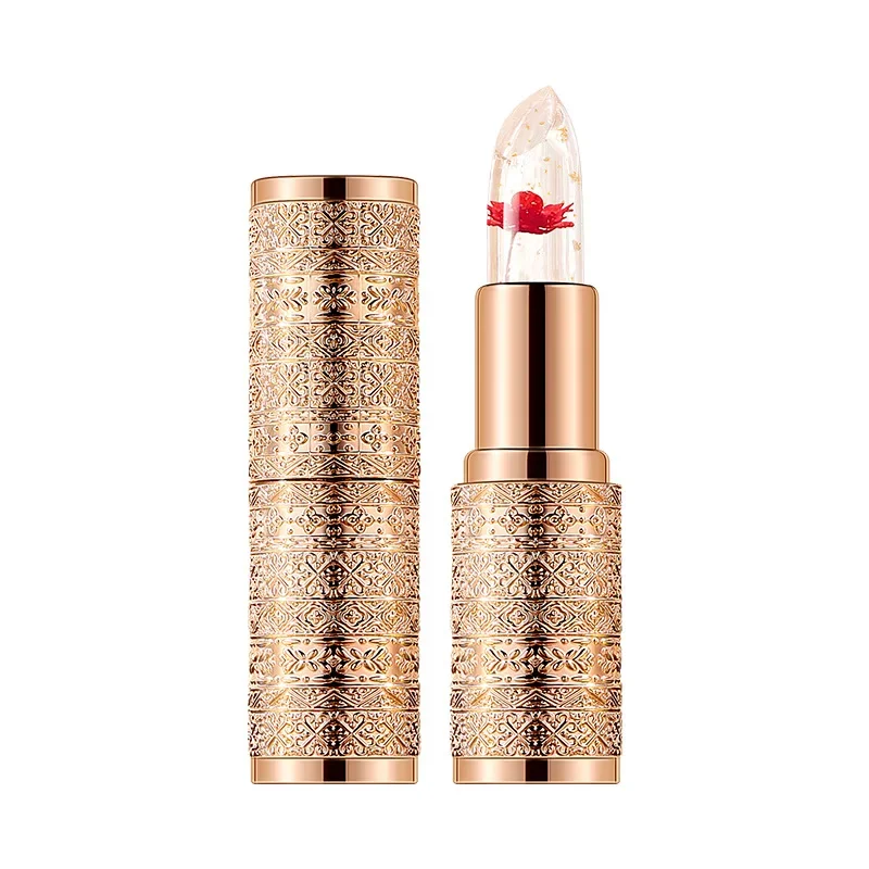 Gold Foil Petal Color-changing Lip Balm Lasting Moisturizing Not Easily Fading Temperature-sensitive Color-changing Lipstick