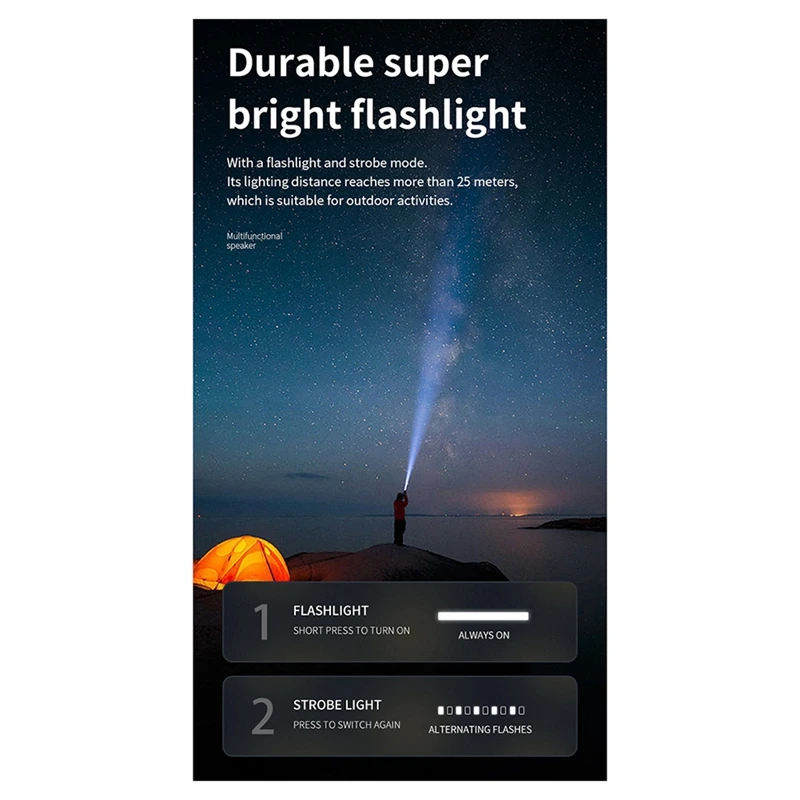 Weerradio's voor noodgevallen Handslinger Zonne-Bluetooth-luidspreker Draagbare AM FM-radio 5000mAh Werkt op batterijen Waterdicht Gemakkelijk te gebruiken