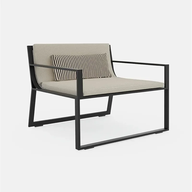 

Garden leisure outdoor sofa aluminum alloy seat lying on the bed swimming pool open-air waterproof square coffee table