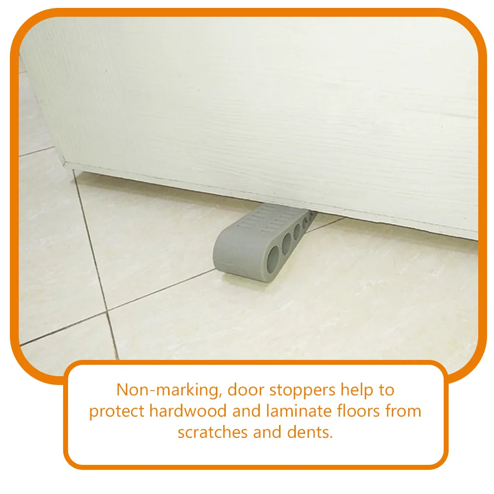 

2pcs Stopper Tpr Floor Stoppers Non-Marking Anti-Slip Wedge For Bedroom Living Room Garage Blocker Safety Hold Open Sliding Stop
