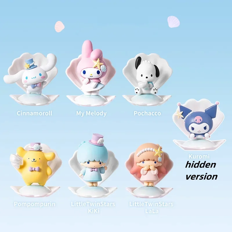 MINISO Sanrio Blind Box Blue Sea Holiday Series Ornament Mystery Box Children's Day Christmas Gift Toysdesk OrnamentDoll Genuine