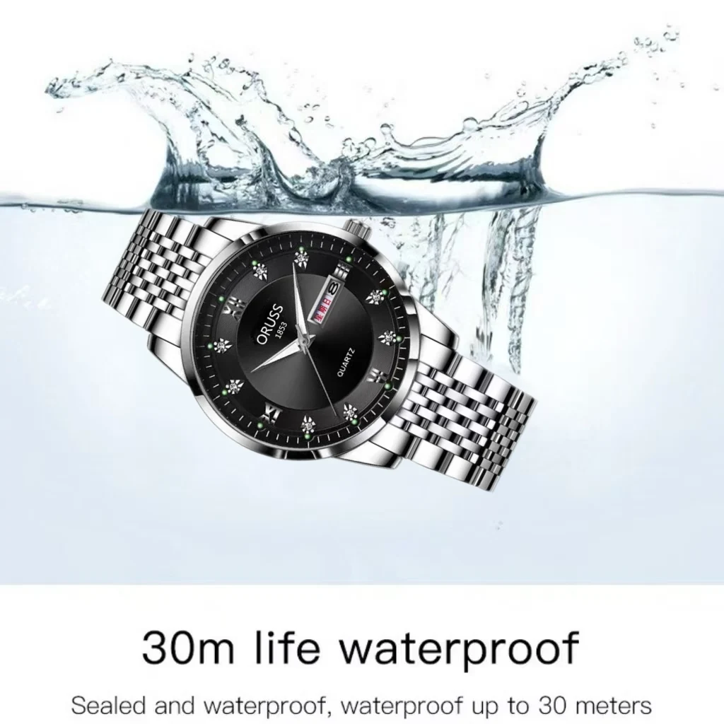 ORUSS Original luxe Quartz montre lumineuse montre pour hommes livraison gratuite mode montres en acier inoxydable étanche nouveau
