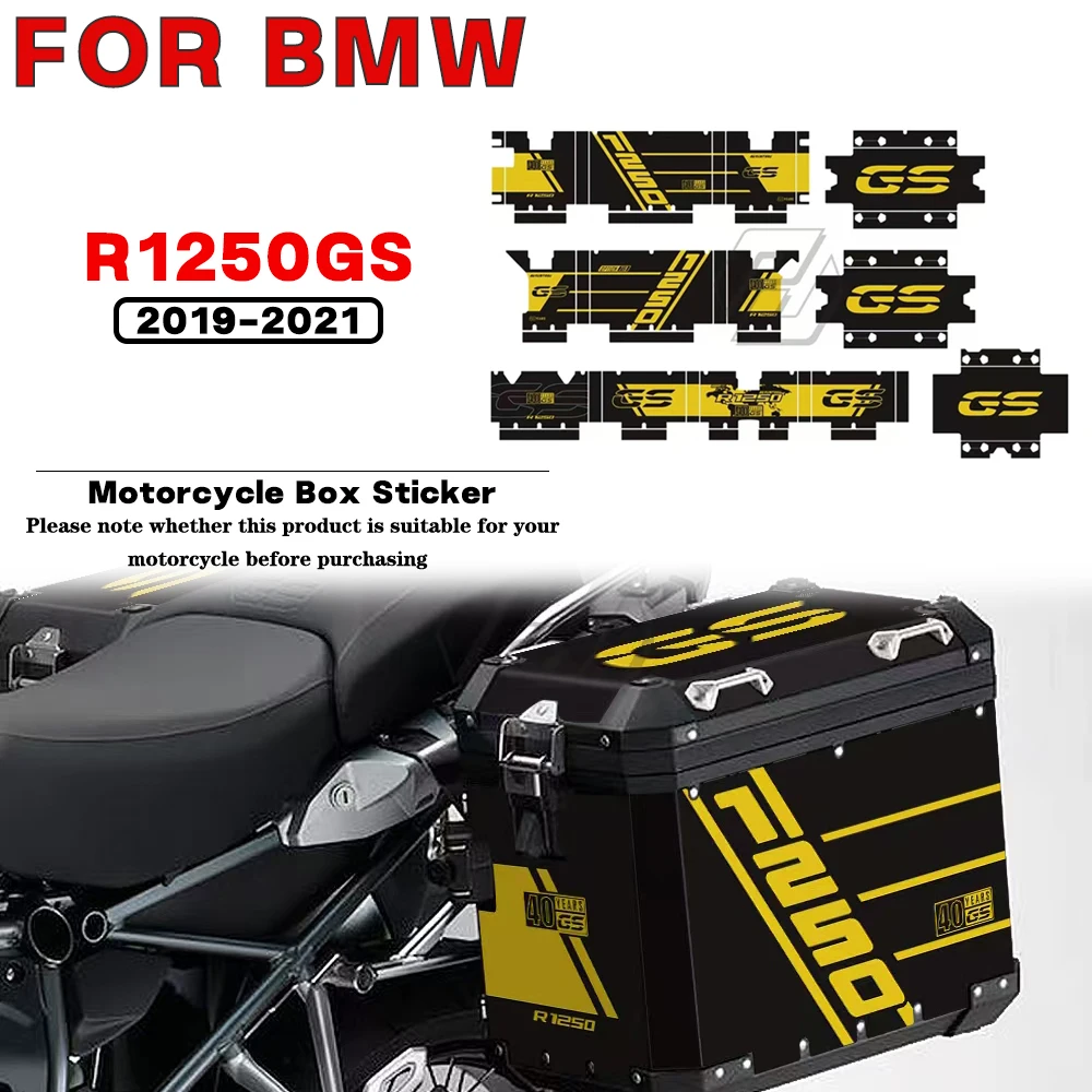 

For BMW R1250GS Triple Black Adventure 2019-2021 Motorcycle Pannier Aluminum Alloy Box Sticker Side Box Suitcases Decal