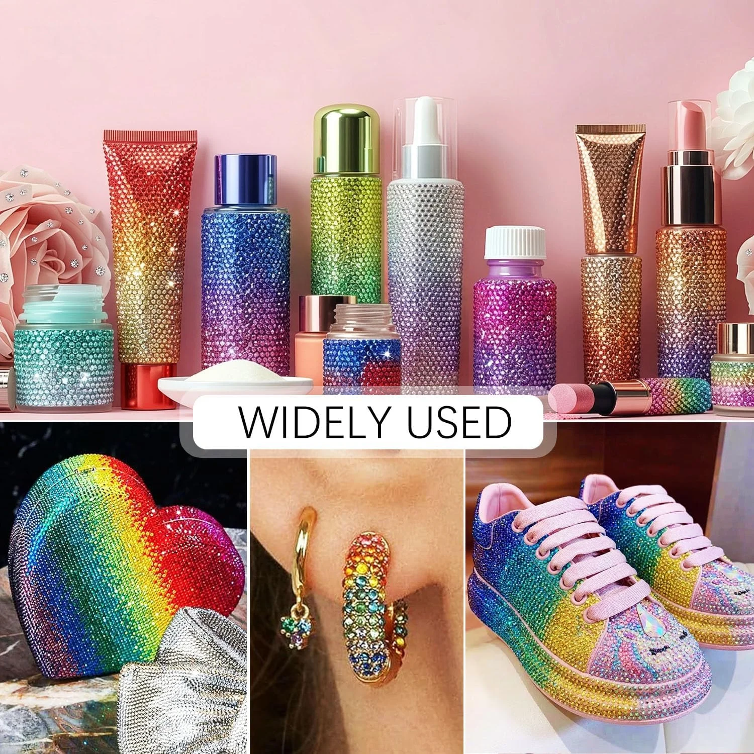 3MM multi-color flat back rhin - огляд і ціна Resin Art Bottle