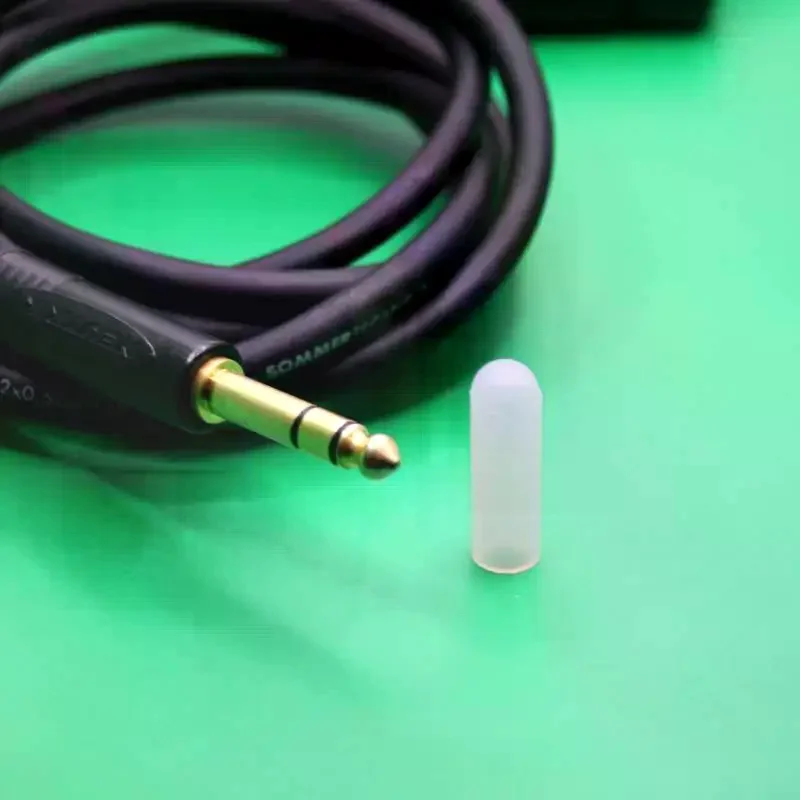 10Pcs 6.35mm Audio Plug Cover Electronic Accessories Headphone Plug Silicone Protective Cover Guitar Connection Cable Insert Ca