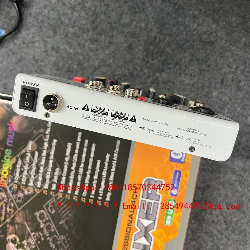 4-Way Small Mixer Reverb Effect Bluetooth DSP Home Mini Digital Tuning