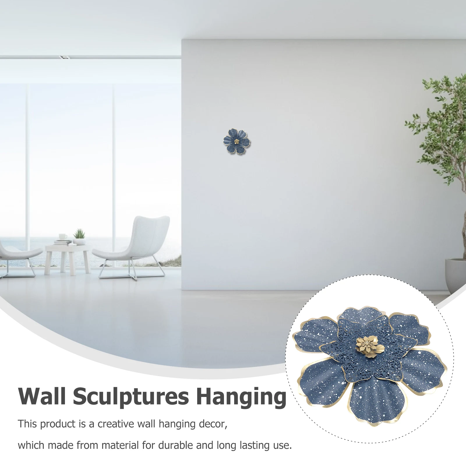 

Iron Wall Art Decor Metal Flower Pendant Rust-Resistant Outdoor Garden Home Decoration Creative Flower Sculpture