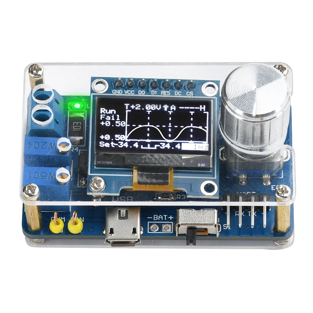 Osiloskop Digital Mini DIY, Kit elektronik STC microkontroler Solder suku cadang longgar 0.96 inci DOS LCD rakitan Solder