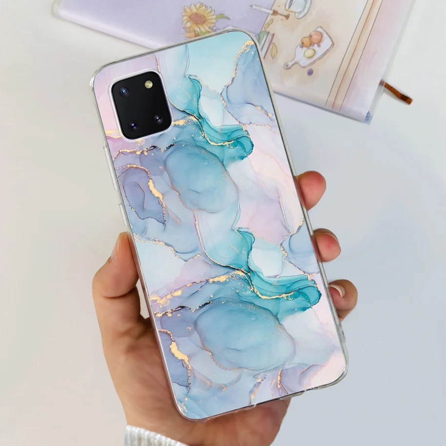 Funda de silicona para Samsung Galaxy Note 10 Lite, Fundas transparentes delgadas con mariposa bonita para Samsung Note10 Lite SM-N770F