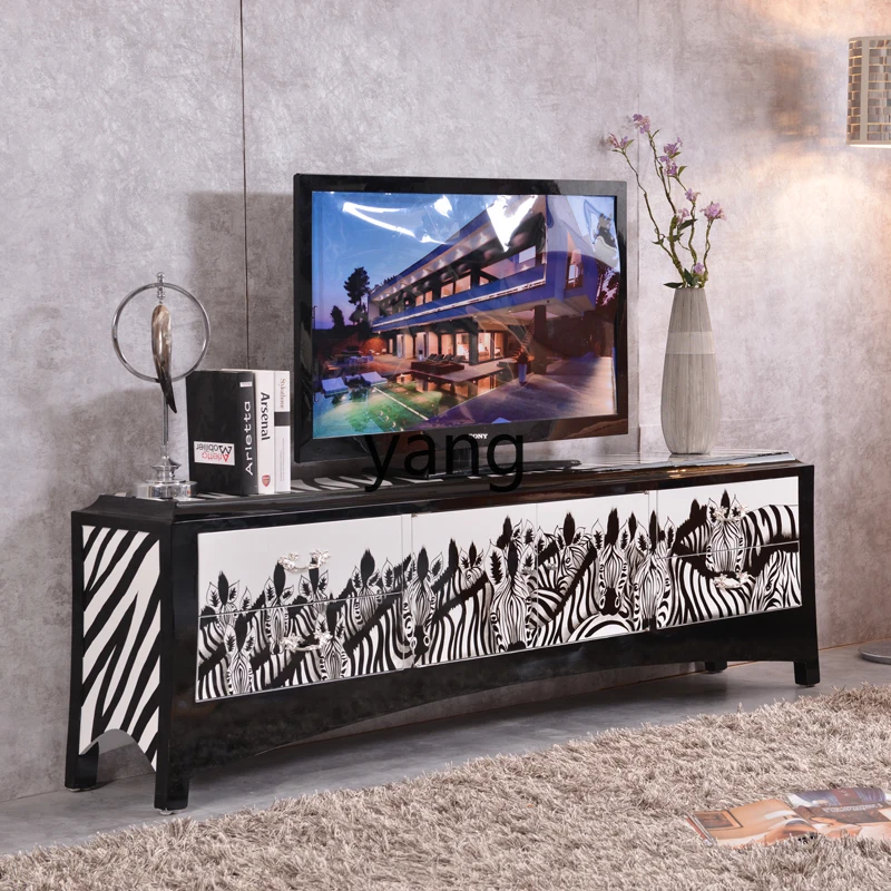 LTT Modern Simple Living Room Personalized Art Dining Side Cabinet Entrance Cabinet Italian Light Luxury TV Cabinet
