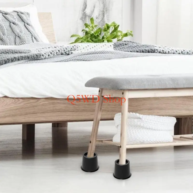Q5WD 4/6/9pcs Heavy Duty 4 Inch Furniture Risers Anti Slip Base For Bed Sofa Table