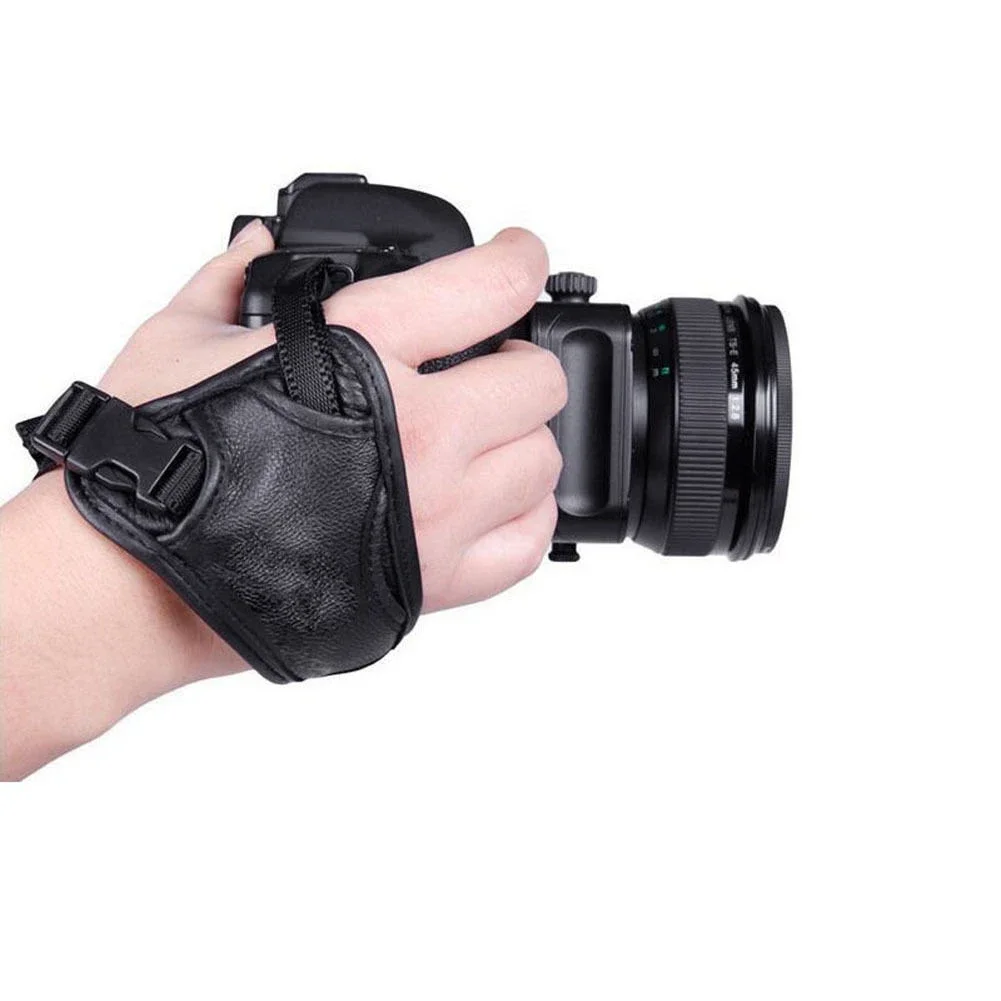 Professional Soft PU Leather Hand Grip Holder Wrist Strap for SLR Camera