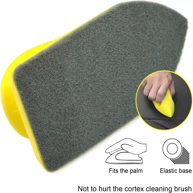1pc 55*120mm Car Interior Cleaning Leather Seat Brush Sanding Blocks