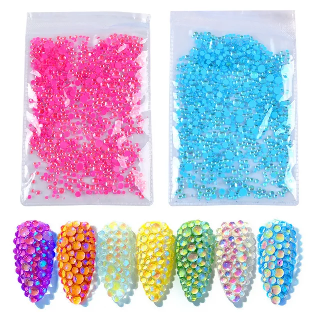 11colors SS20 1440pcs Mocha Mermaid tear cat eye beads Nail art Rhinestone 3D Glass Nail Art Decorations Garment Mix Rhinestone