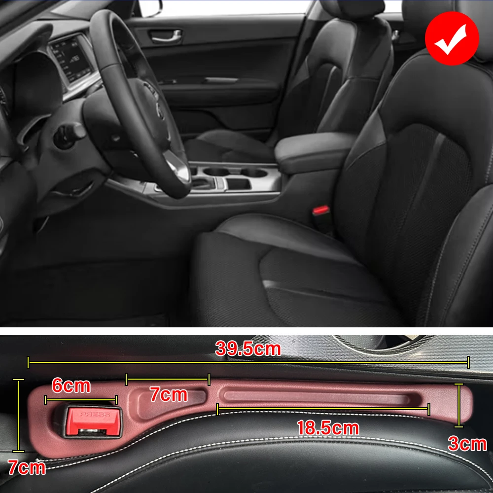 2PCS For KIA Optima tf iv jf gt line Hybrid K5 Mods Accessories Car Seat Gap Filler Strips Auto Seat Interior Parts 2014-2021