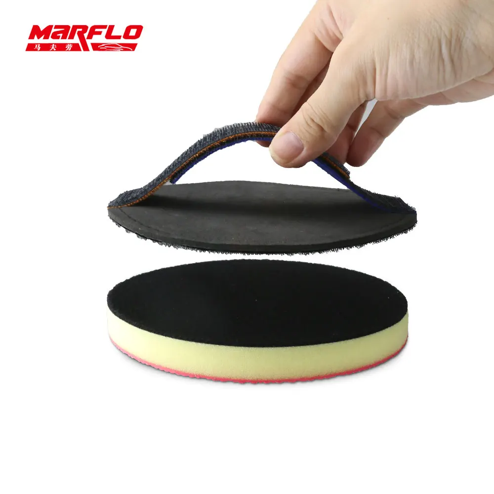 MARFLO Magic Clay Pad Bar Polishing Sponge handle Pad Auto Care Car Washing Cleaning With Retail Packing