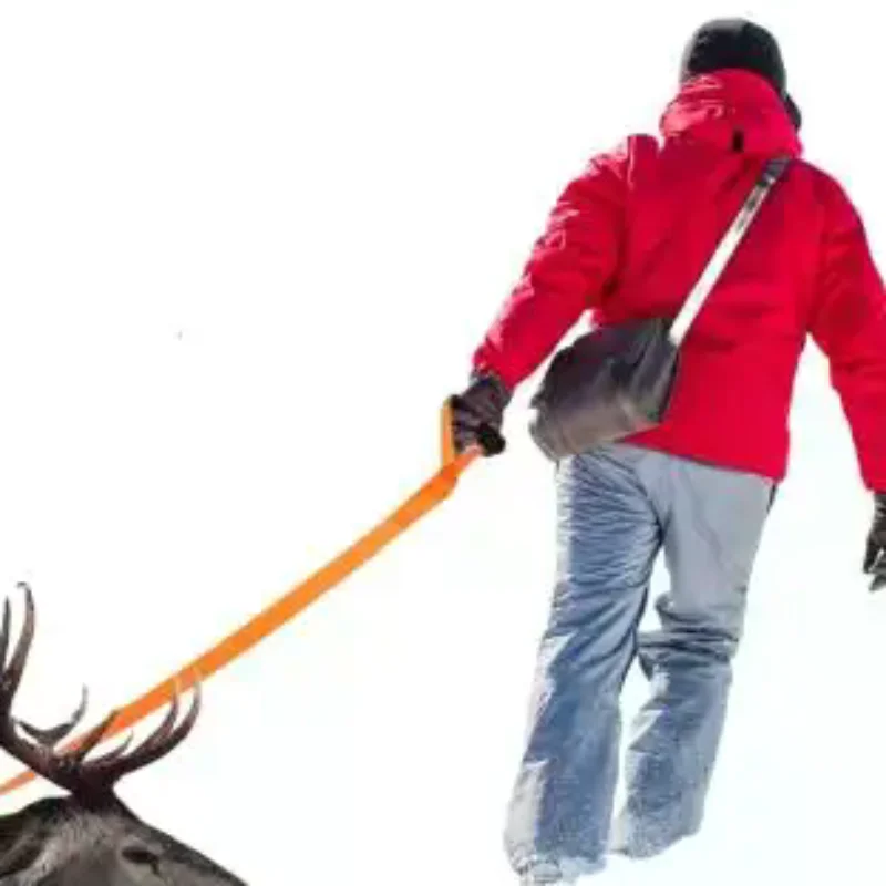 

Цельный портативный съемник, тянущая веревка для оленя, охотничий ремень для оленя с ручкой, универсальный ремешок для фермы на открытом воздухе