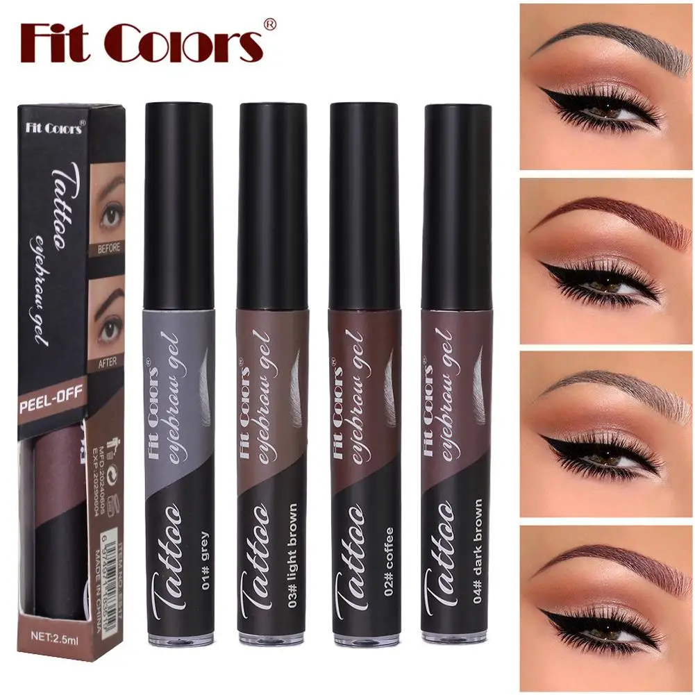 Eyebrow Gel Makeup Tearing Waterproof Long Lasting Tint Gel Diy Tattoo Semi-permanent Color Natural 4 Tattoo Cosmetic Dye B M7v9