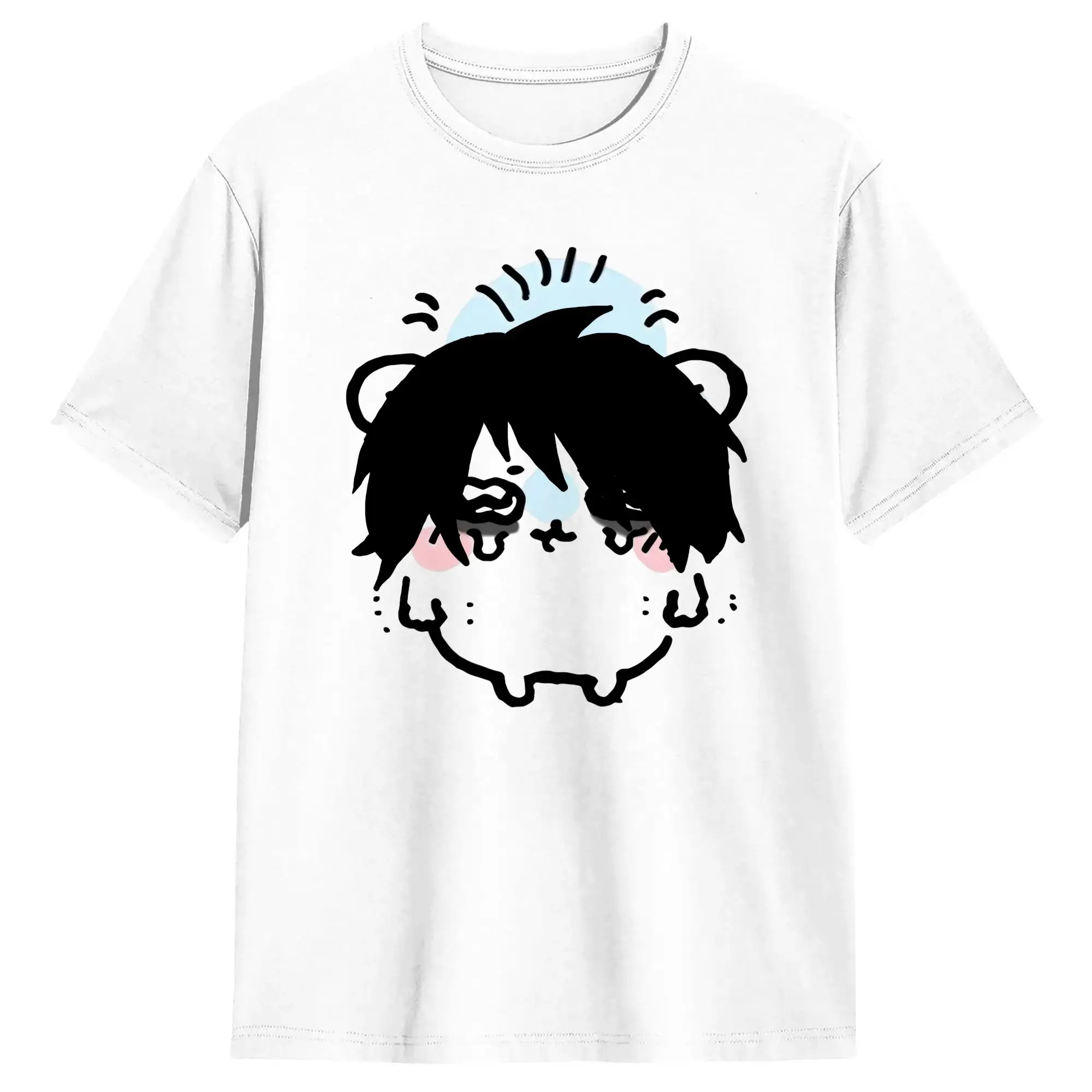 Chiikawas Kurimanju Baby T Shirt Male  Y2K Retro T Shirts Summer O Neck Harajuku Tees Wholesale Plus Size Clothing