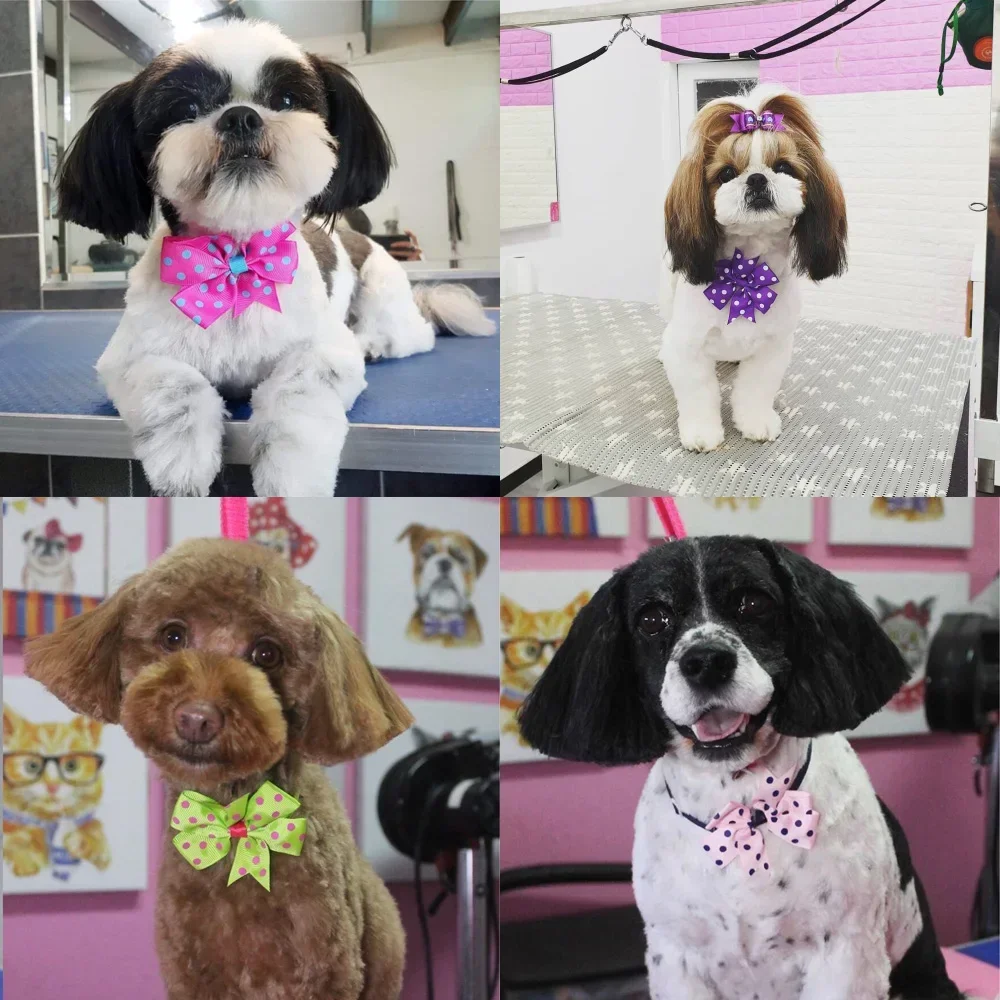 20pcs Halloween Dog Accessories Pet Cat Dog Bowtie Cute Pet Dog Party Holiday Grooming Products Christmas Bow Tie for Dogs