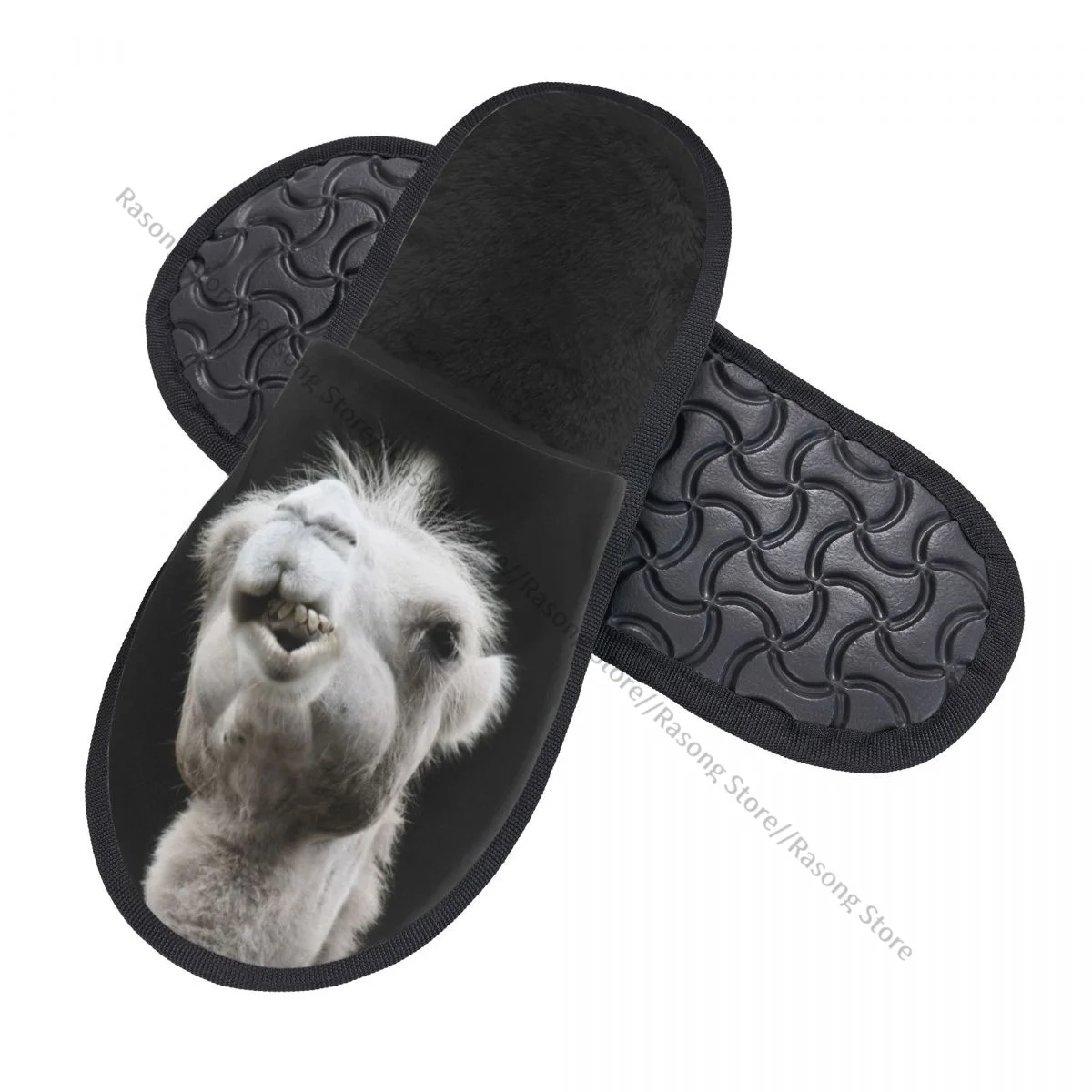 Camel Chew Maul Slipper For Women Men Fluffy Winter Warm Slippers Indoor Slippers