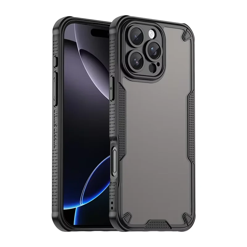 حافظة لهاتف أبل آيفون 16 16e 15 14 13 12 11 Pro XS Max Plus Mini SE3 SE2 XR 7 8 عدسات مقاومة للصدمات