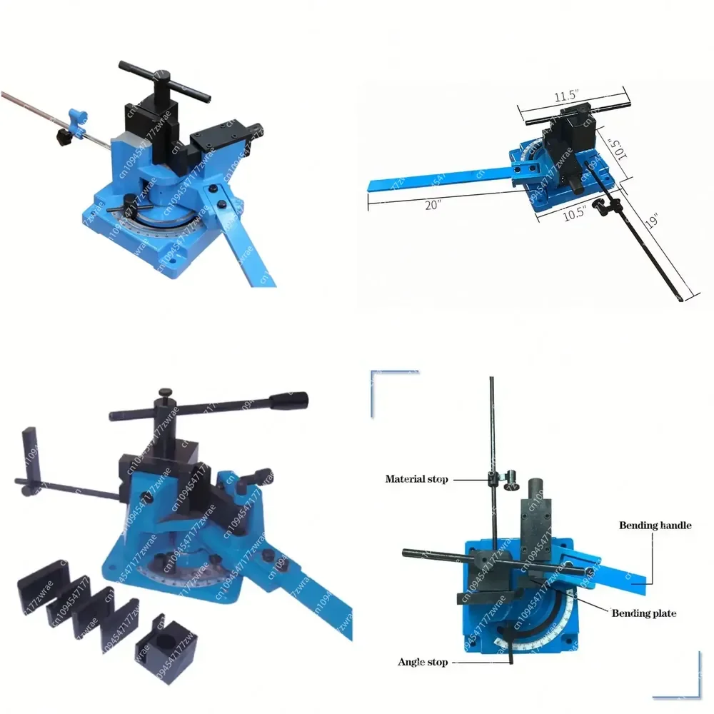 Industrial Manual UB-100 Heavy-Duty Universal Bender Stainless Steel & Aluminum Flat-Round-Square Angle Bender
