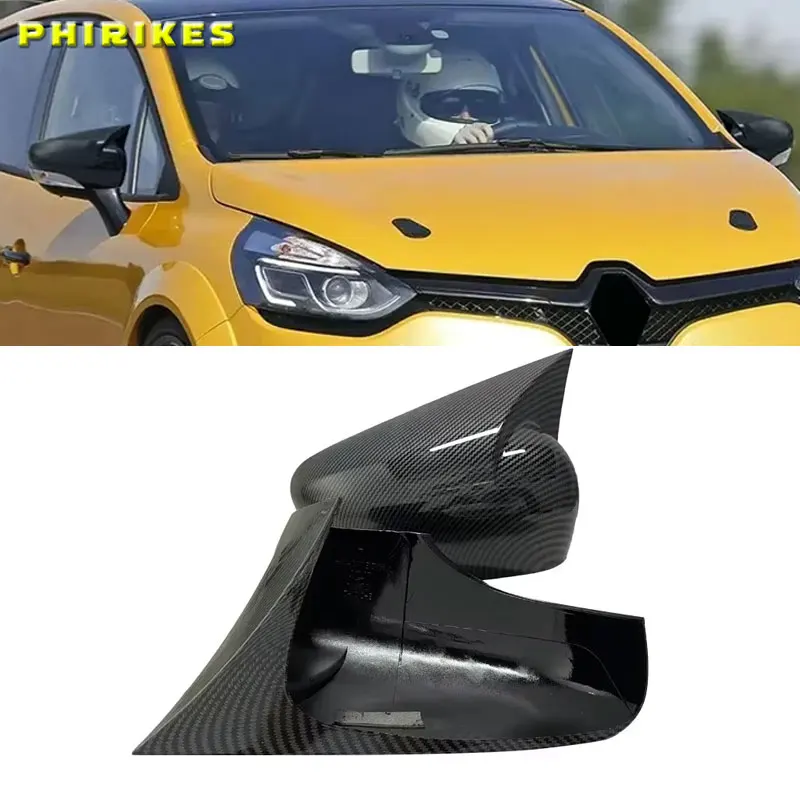 Seitenspiegelabdeckung für Clio 4 IV 2012–2020, Renault, Autozubehör, RS GT, glänzendes Klavier, Schwarz, Tuning, Auto-Sport-Schläger-Design