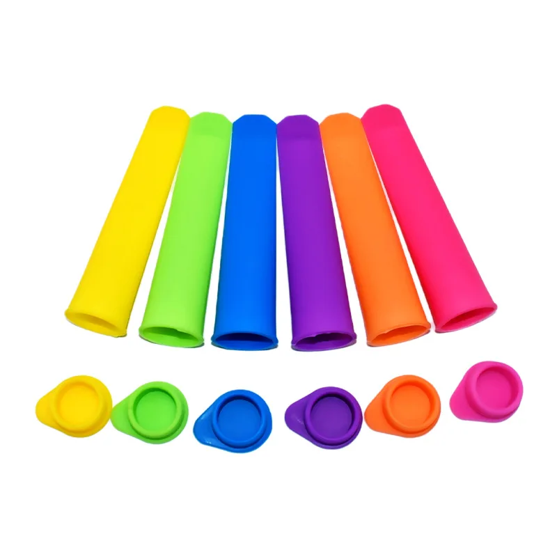 JCD 2Piece Silicone Ice Cream Mould Ice-cream Make Mold Pop Mold Lolly Pole Food-grade Silicone Handheld Popsicle Mould