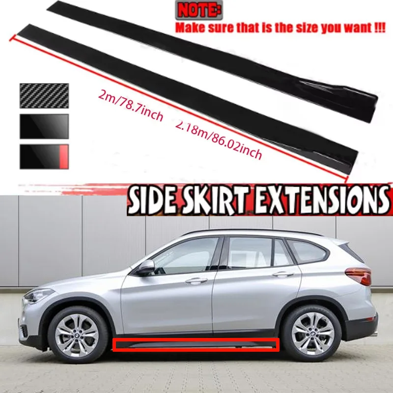 

Для BMW X1 F48 F49 2 м автомобильная боковая юбка удлинительная пластина разделитель губ бампер 2,18 м гоночный боковой спойлер