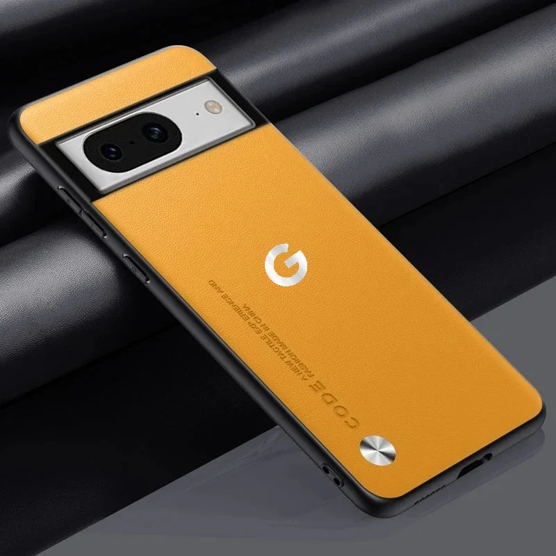 Luxus Business Original Kevlar Leder LOGO Matte Handyhülle für Google Pixel 11 ProXL 10A 9A 8 PU+TPU stoßfeste Schutzhülle