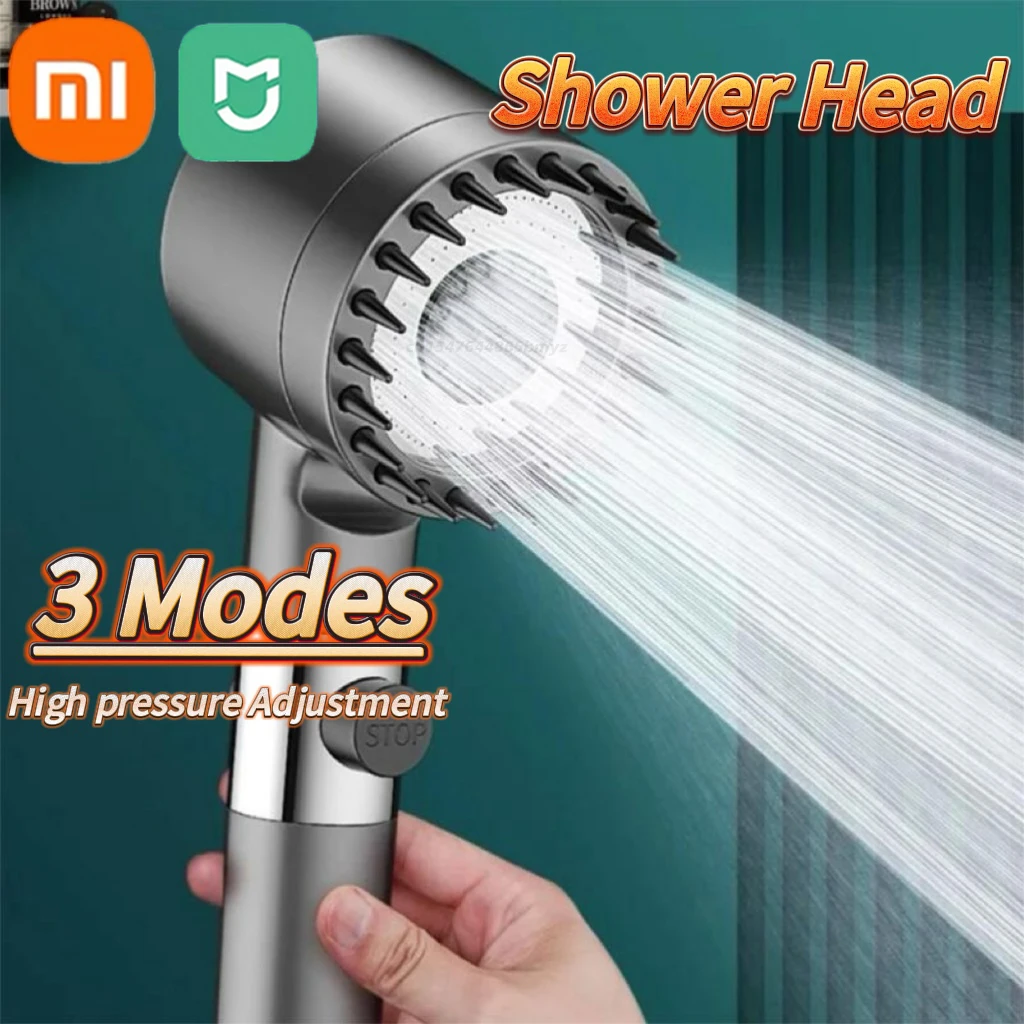 Xiaomi Mijia High Pressure Filter Shower Head 3-mode Adjustable Spray Massage Brush Rain Faucet Shower Set Bathroom Accessories